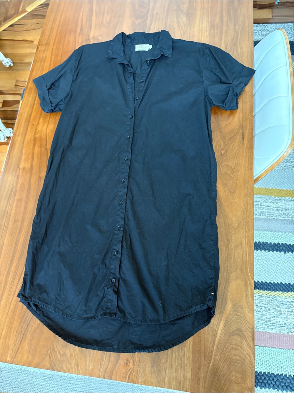 NATION LTD LENA DRESS IN BLACK Button Down Shirtdress Size XS - Picture 5 of 9